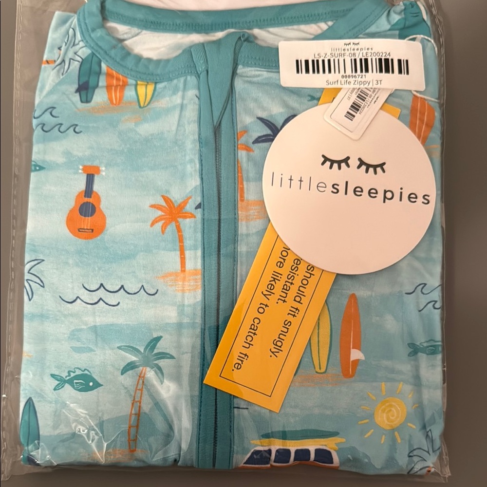 Little Sleepies Surf Life Zippy 3T